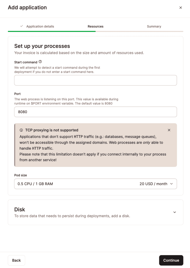 Set up your application's resources.